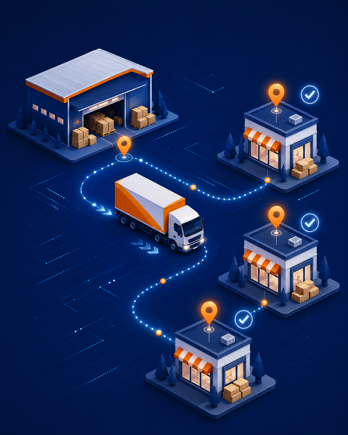 Distribution network illustration